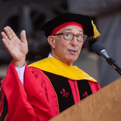 Peter Seligmann, an influential leader in environmental conservation, shared a few life lessons with the Class of 2025
