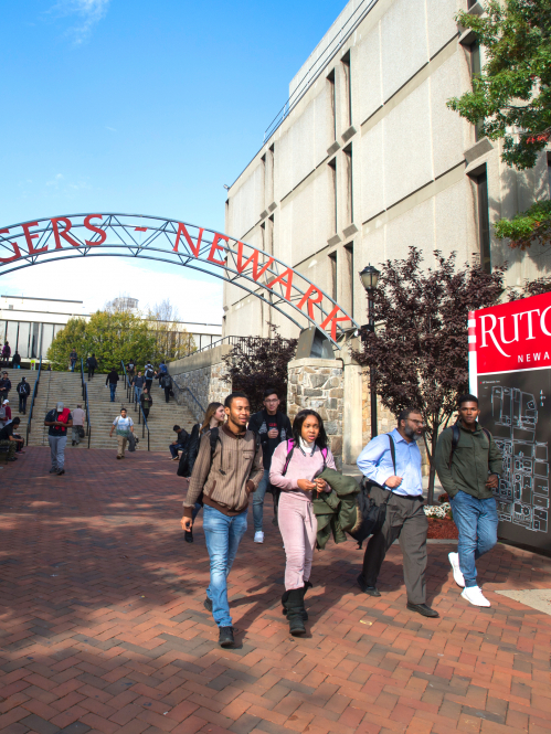 Students on the Newark campus