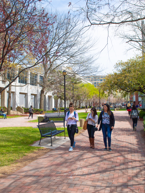 Students on the Newark campus