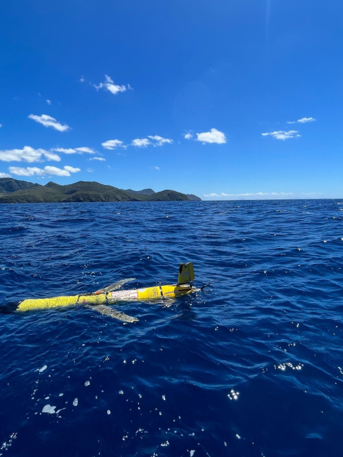research device floating in the ocean