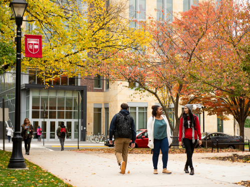 Students on College Avenue campus