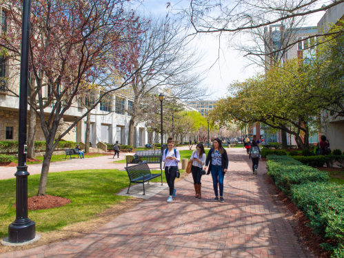 Students on the Newark campus