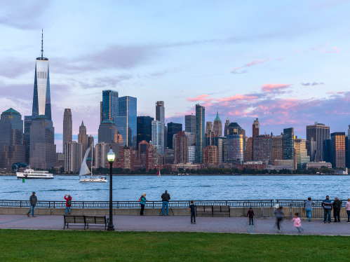 Looking across at NYC from Jersey City