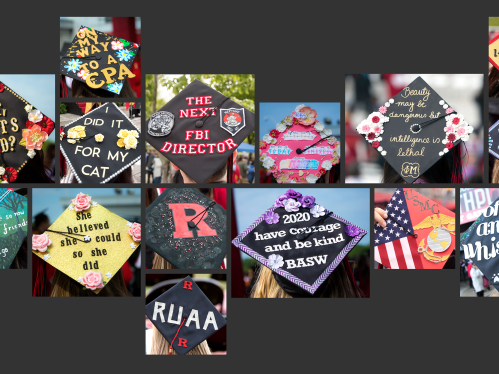 Commencement mortar board collage