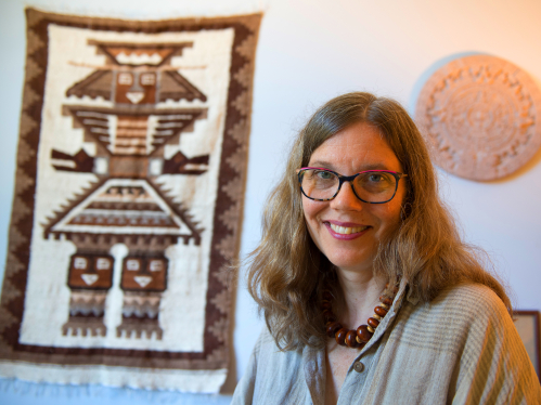 Distinguished Professor of History Camilla Townsend (SAS PhD '95) in her office in Van Dyck Hall