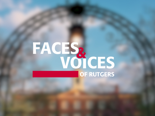 Title screen for the Faces & Voices of Rutgers video series