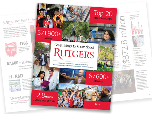 Cover of Great Things to Know about Rutgers Brochure