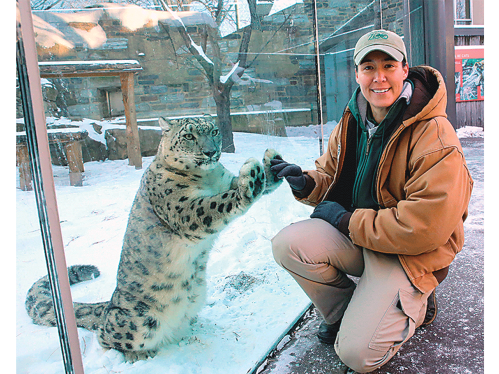 Jennifer Robertson, The keeper of the Big Cat Falls exhibit at the Philadelphia Zoo