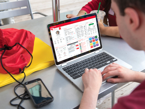 Student at laptop