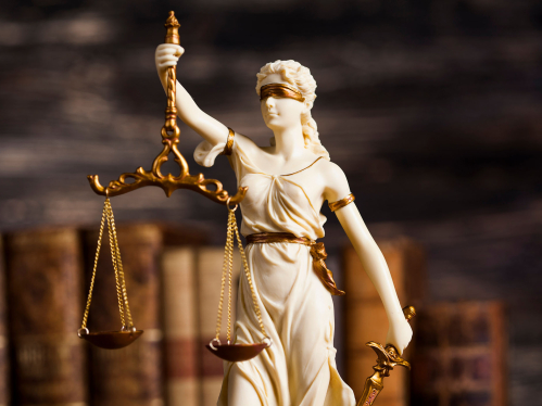 Scales of Justice symbol, legal law concept image