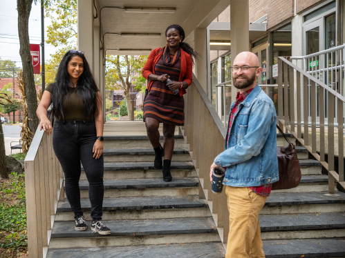 rutgers camden students posing in a community