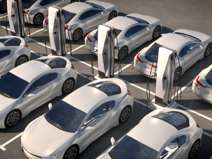 a photo of electric cars