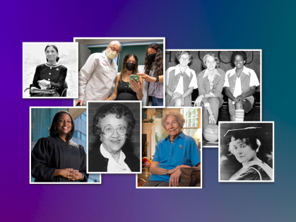 composite image of women in Rutgers history