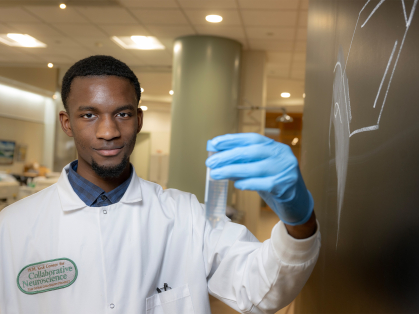 Solomon Williams, one of the top-ranked students in organic chemistry at Rutgers