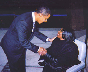 Jackie Jackson meets President Obama