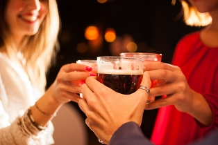 students drinking