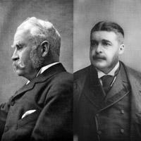 W.S. Gilbert, left, wrote the words; Arthur Sullivan composed the music; Together, they created 14 comic operas.