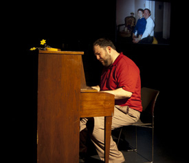 Walker performs in his one-man show Bubba, a lively mix of live pianomusic, Huntsville history, family anecdotes, humor and polio statistics.