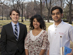 Matthew Evans, Ariane Singh and Dhrumit Joshi