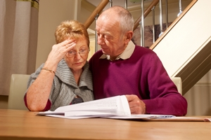 Maxed out credit cards and medical bills are two debts often faced by older adults. 