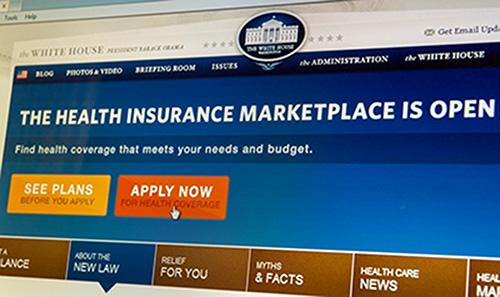 Image of the online health insurance marketplace