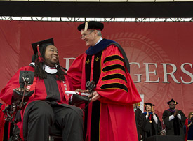 Robert Barchi and Eric LeGrand