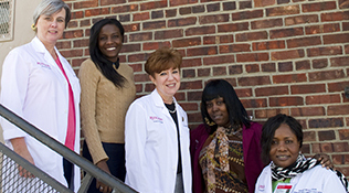Members of Jordan and Harris team