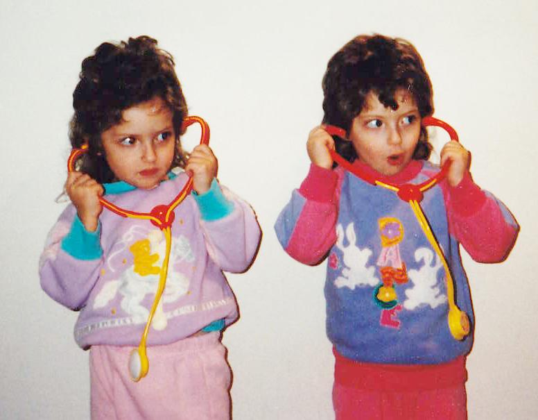 Jordana and Jessica Goldman as children