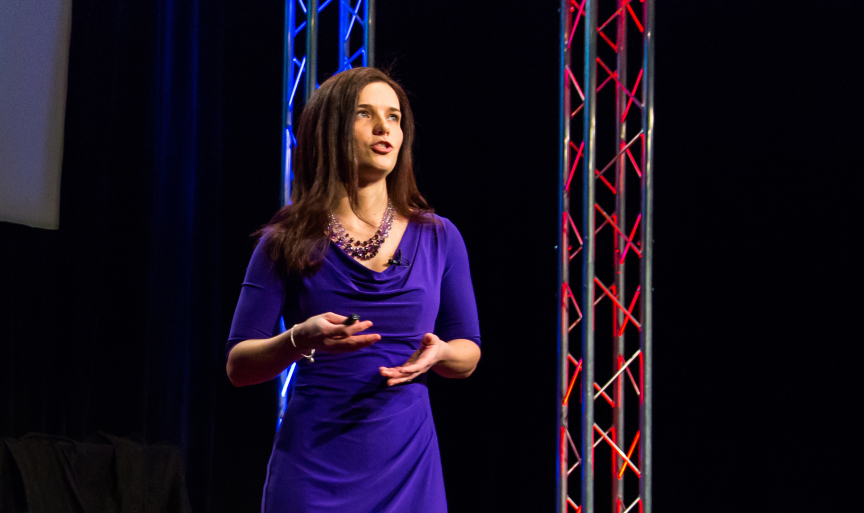 Image of Stephanie Butler telling her story.