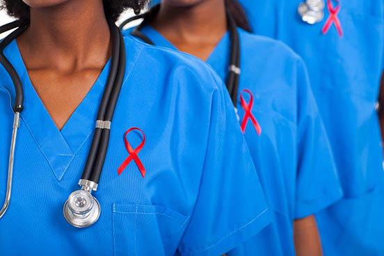Image of health care providers who treat HIV and AIDS patients 