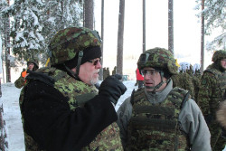 ames D. Melville, left, with U.S. Army Lt. Col. Bill McNicol