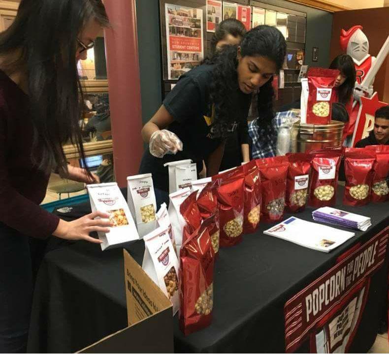 Popcorn for the People marketing event at Rutgers