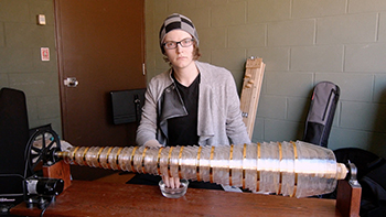 Jake Schlaerth plays glass armonica