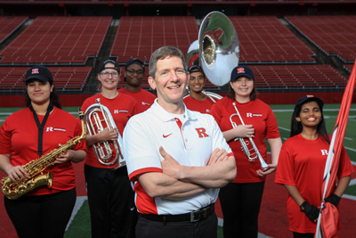 Todd Nichols and Scarlet Marching Knights members