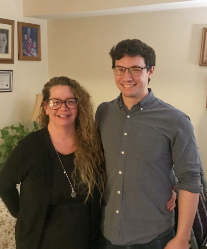 2020 Beinecke Scholar Nate Serio with his mom Kristi.