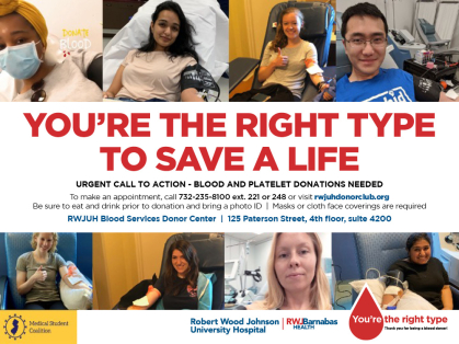Med student Blood Drive flyer