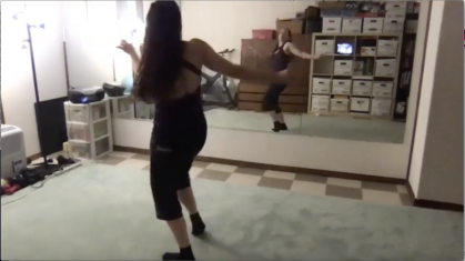 Barbara Angeline dancing via Zoom