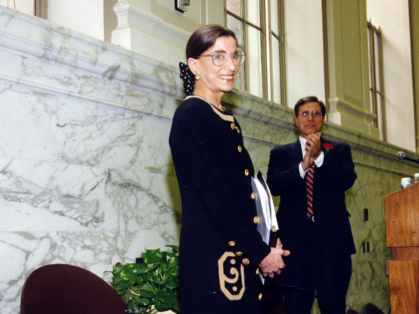 Ruth Bader Ginsburg at 15 Washington St. in Newark