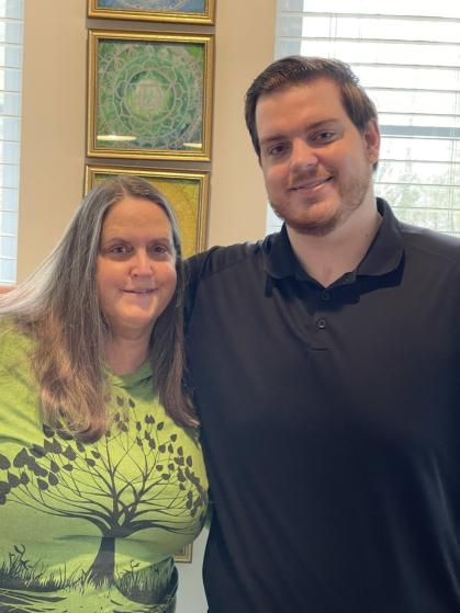 Peter Davey and his mother Diane