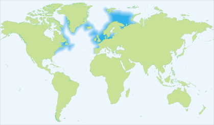 Atlantic cod range