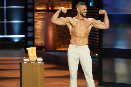 Juan Salinas ripped off his lab coat to reveal a perfectly sculpted torso and then flexed his biceps before the judges.