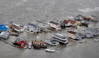 Flodded New Jersey shore town