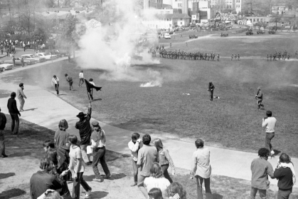 College students at Kent State University in May 1970