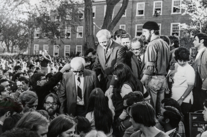 Eugene McCarthy visiring Rutgers New Brunswick in 1968