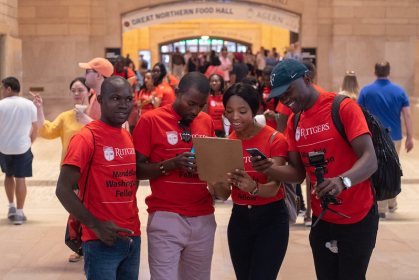 four Mandela Washington Fellows posing for a photo