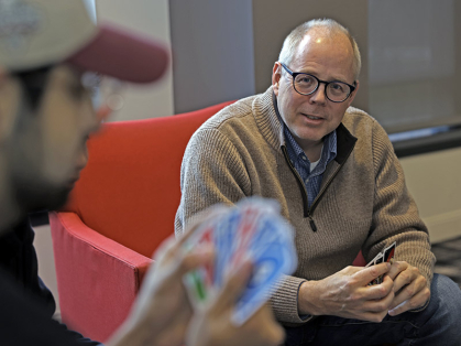 J.D. Bowers, dean of the Honors College, hosts game nights on most Sundays.