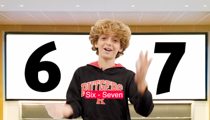 Rory Harris doing 6-7 hand gestures