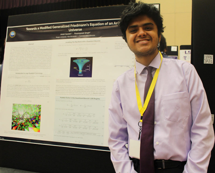 During his time at Louisiana State University, Rutgers student Anish Suresh attended the Summer Undergraduate Research Forum, where members of the Research Experiences for Undergraduates program presented their projects.