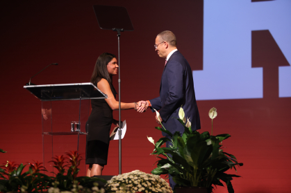 Cassandra Vega introduces President Holloway