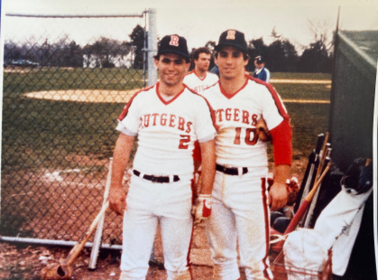 Rick Matarante, left, and Steve Matarante, right, when both played on the Rutgers University baseball team